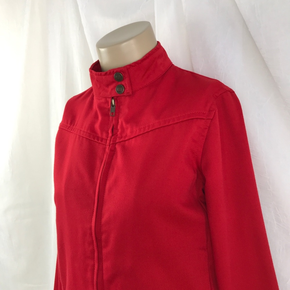 🚫SOLD🚫 Red Racer Style Sleek Zip-Up Jacket w/ - Picture 3 of 16